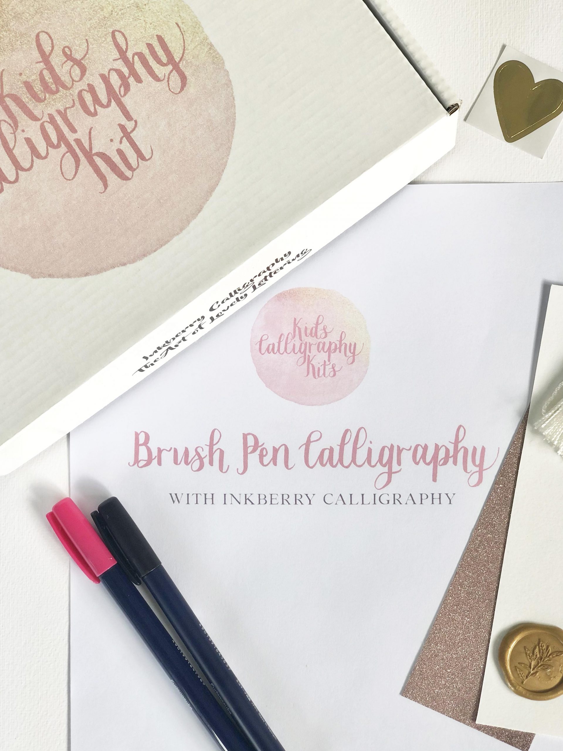 Kids Brush Pen Calligraphy Kit Creative fun with Inkberry Calligraphy!